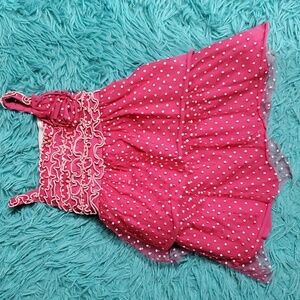 Isobella & Chloe Pink Fuchsia poke-a-dot Dress NWT